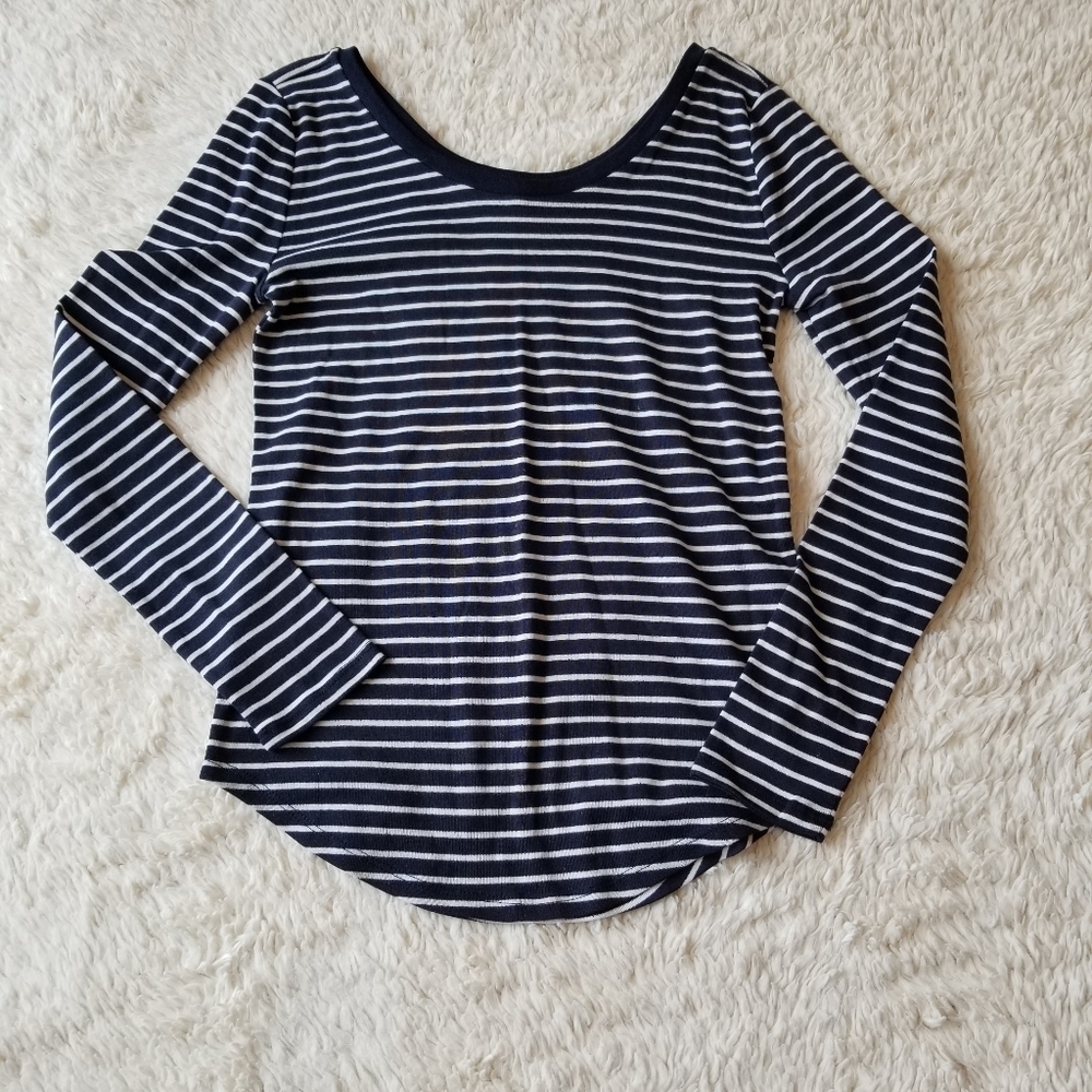 Loft Striped Long Sleeve Top Size XSP